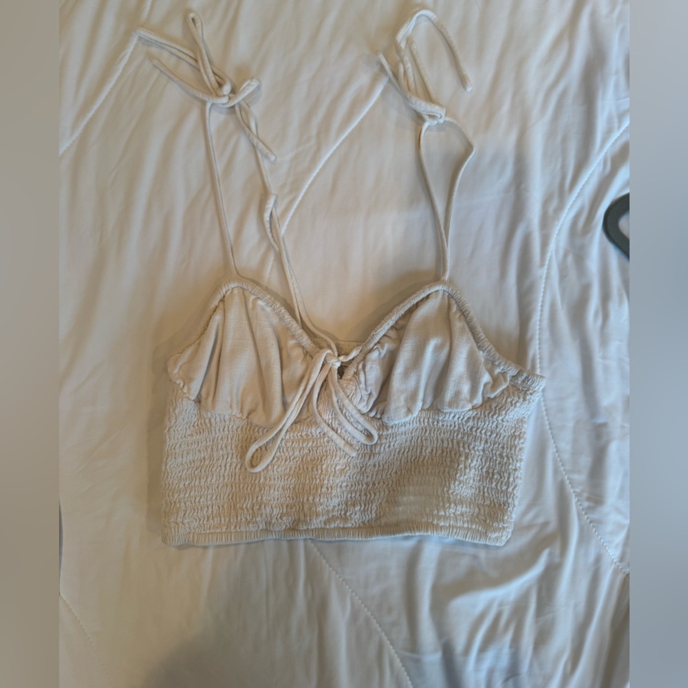 Cream Crop Top